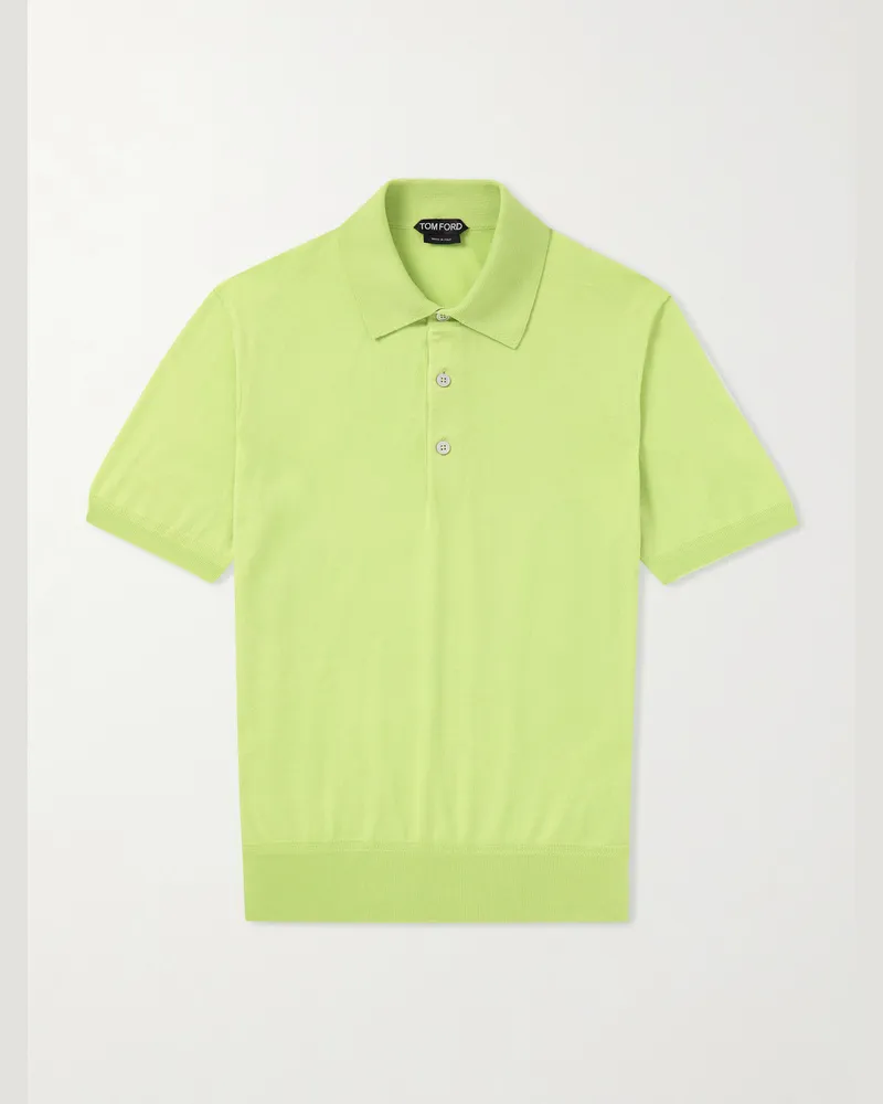 Tom Ford Polohemd aus Baumwolle Grün