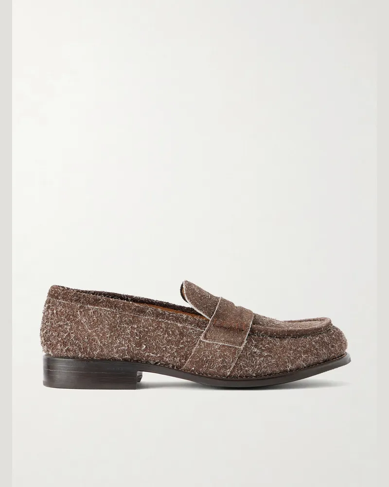 Grenson  Nate Suede Penny Loafers Brown