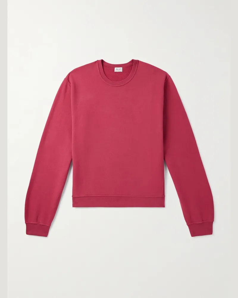 Saint Laurent Sweatshirt aus Baumwoll-Jersey mit Logostickerei Rot