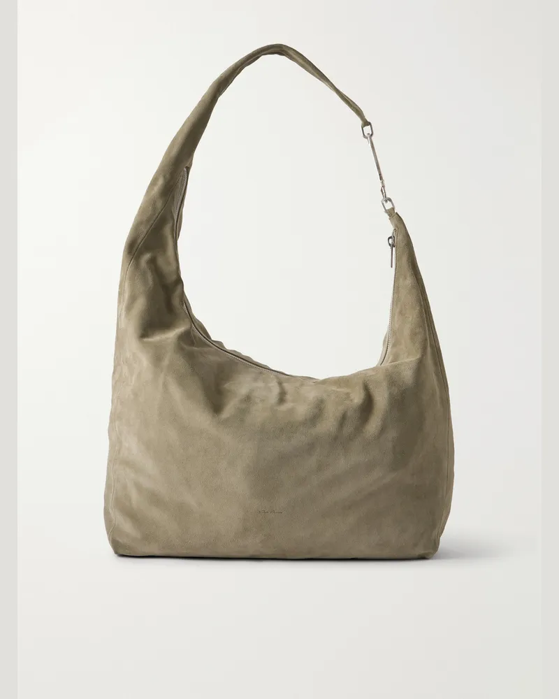 Rick Owens Gemini Suede Tote Bag Neutrals