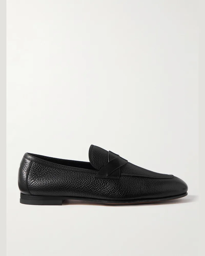 Tom Ford Sean Loafers aus vollnarbigem Leder Schwarz