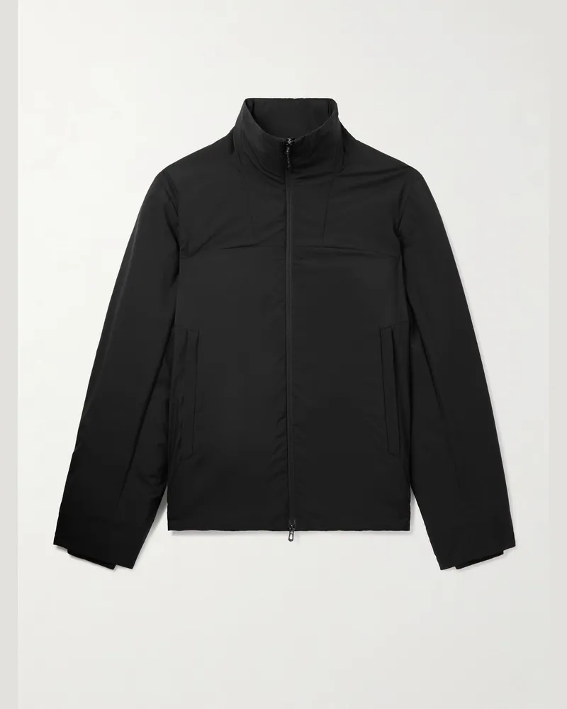 SEASE Wattierte Jacke aus Flanell aus einer Schurwoll-Seidenmischung Schwarz