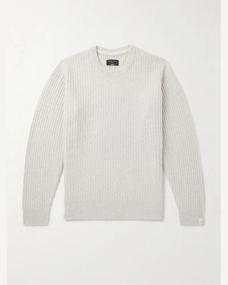 Rag & Bone Jensen Pullover aus Kaschmir in Rippstrick Grau