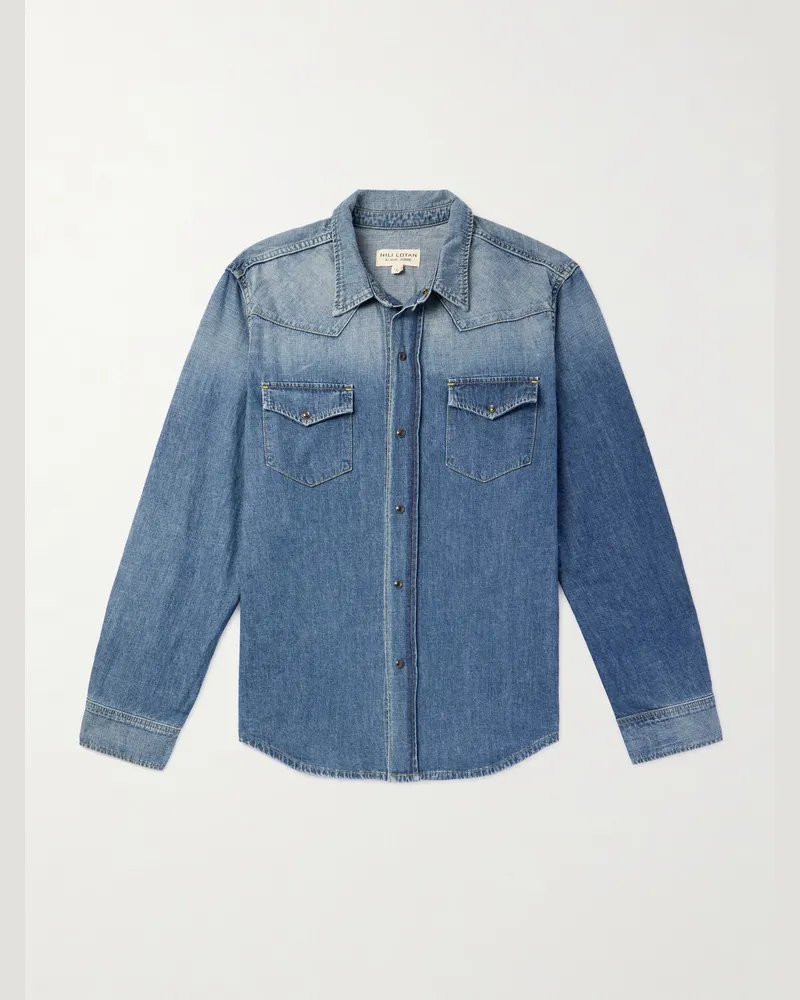 Nili Lotan Travis Jeanshemd Blau