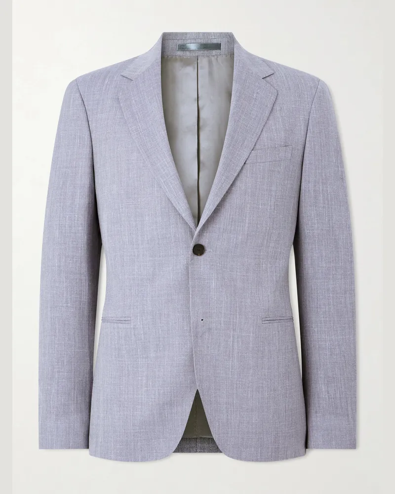 MR P. Wool, Silk and Linen-Blend Suit Jacket Purple