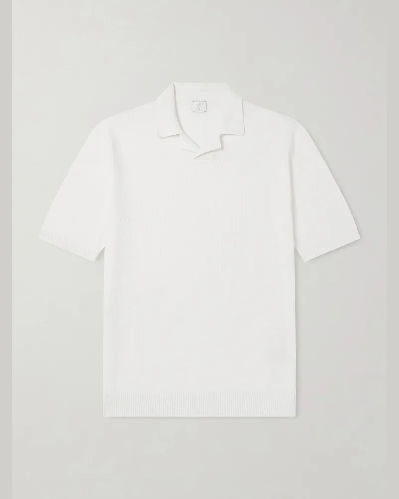 Eleventy Cotton Polo Shirt White