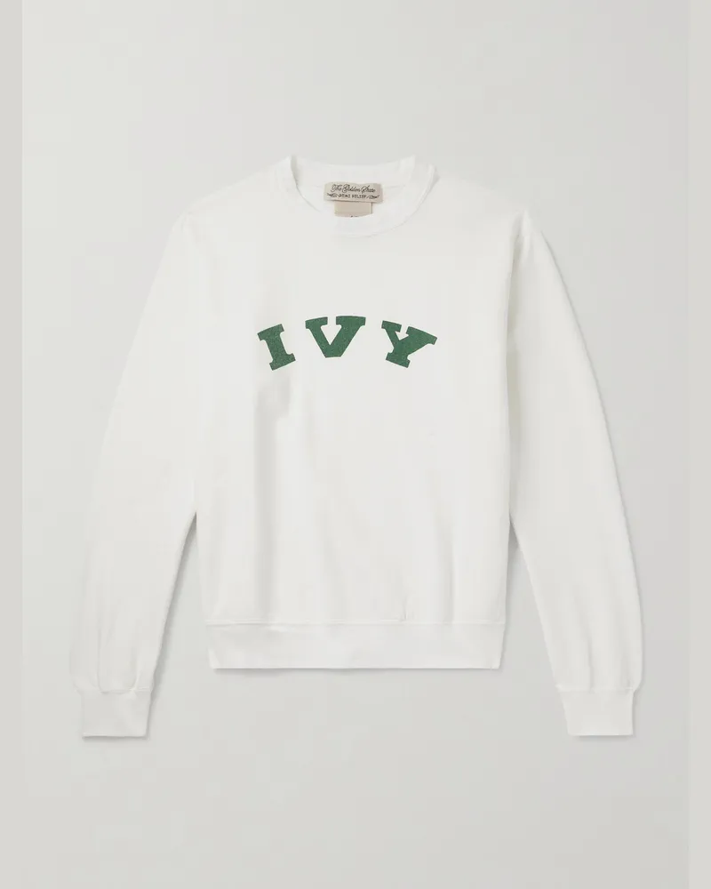 Remi Relief Ivy Printed Cotton-Jersey Sweater White