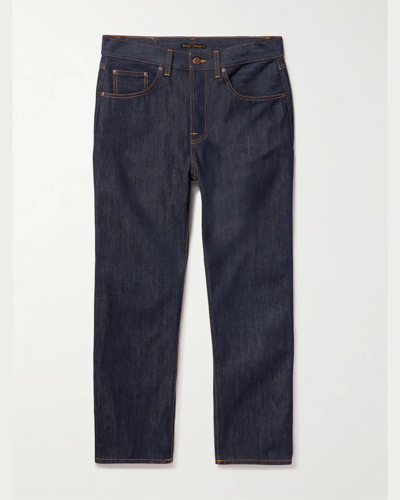Nudie Jeans Tuff Tony Organic Straight-Leg Jeans Blue