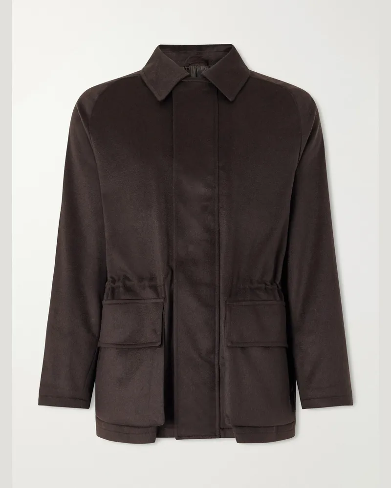 SAMAN AMEL Cashmere Coat Brown