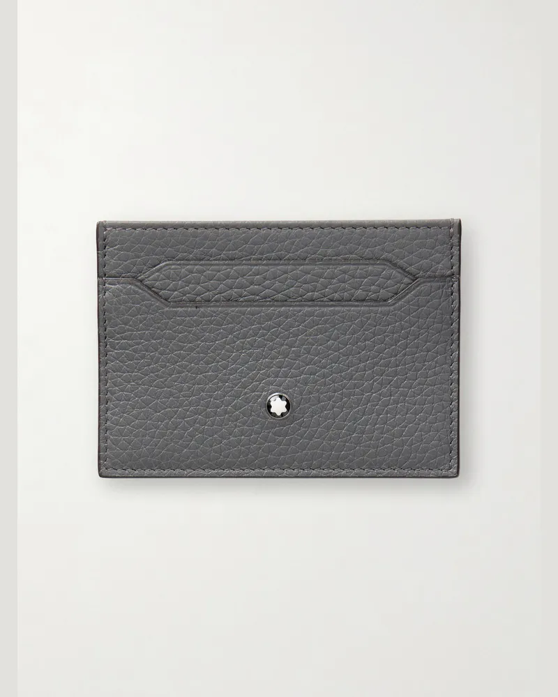 Montblanc Grain Leather Cardholder Gray
