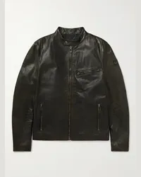 Belstaff Legacy Pearson Jacke aus gewachstem Leder Grün