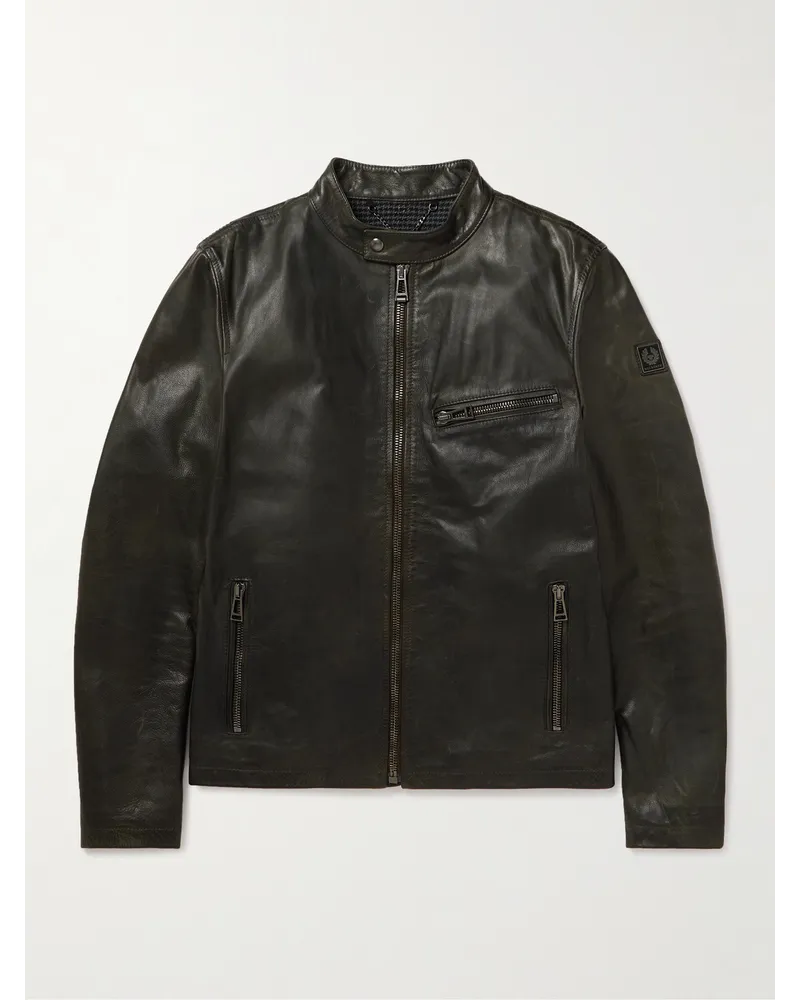 Belstaff Legacy Pearson Jacke aus gewachstem Leder Grün