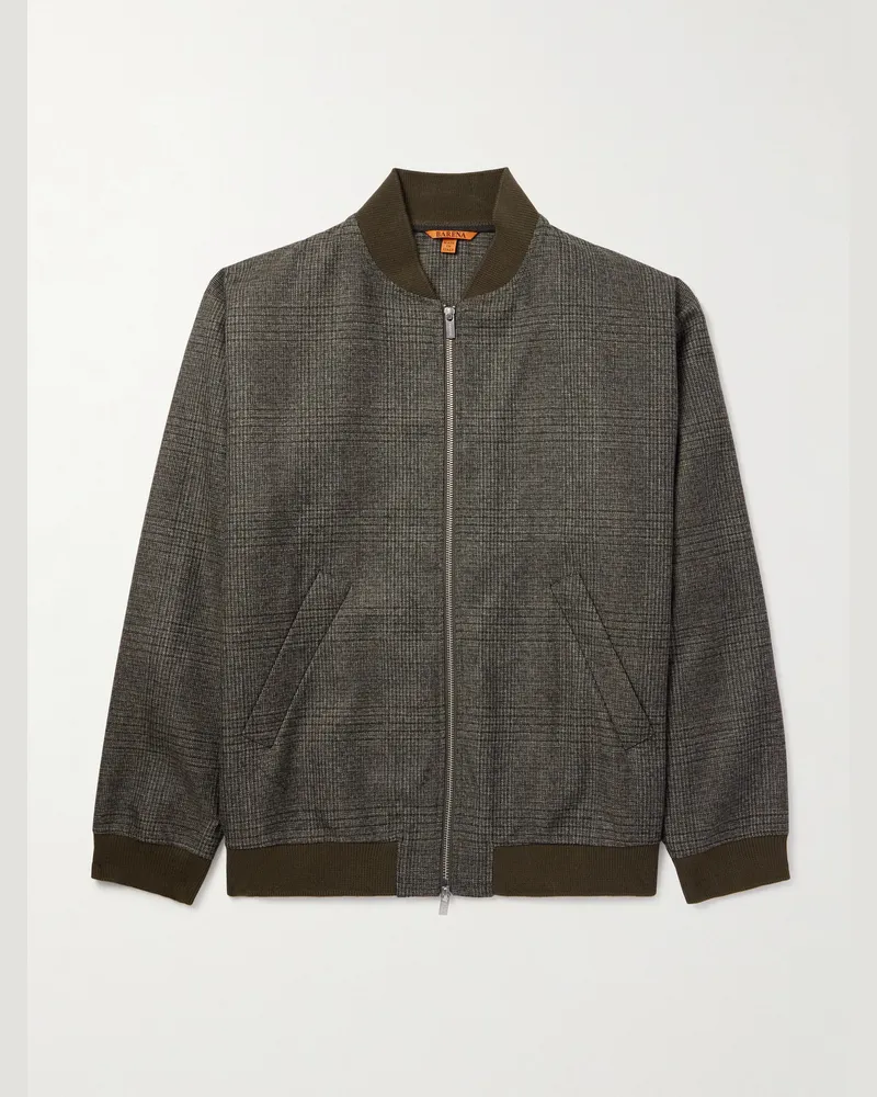 BARENA Collegejacke aus Jersey aus einer Schurwollmischung Braun