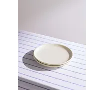 Bilancia Set aus zwei kleinen Tellern aus glasierter Keramik