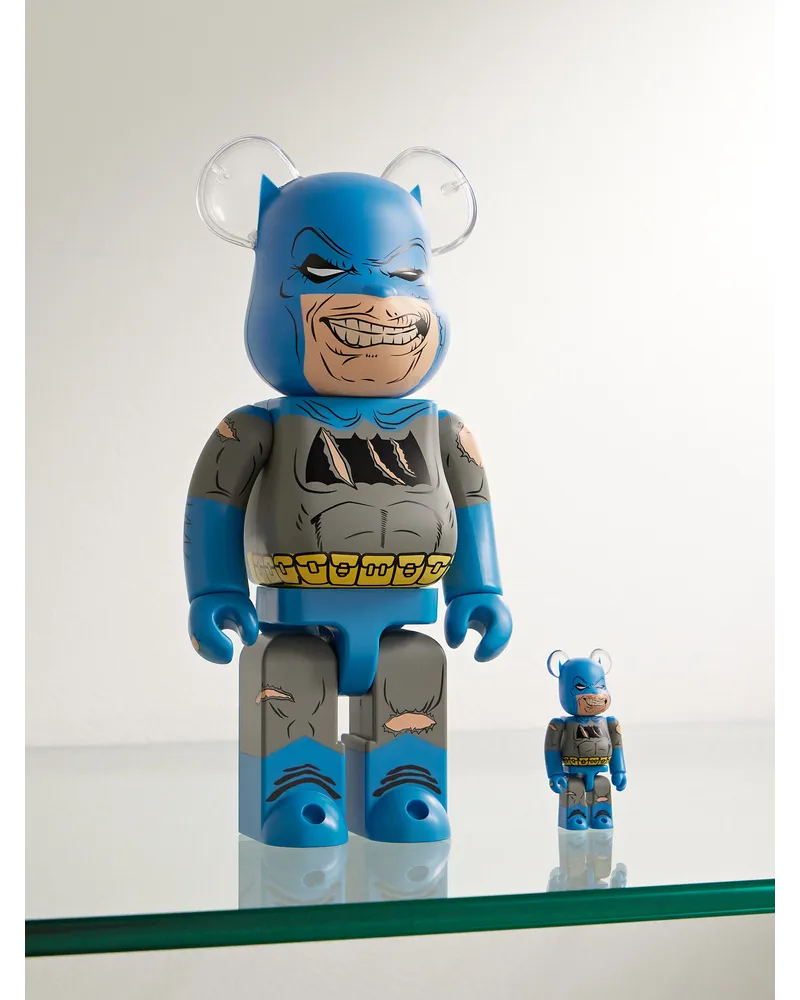 BE@RBRICK Batman The Dark Knight Triumphant 100% + 400% Dekofiguren aus bedrucktem PVC Blau