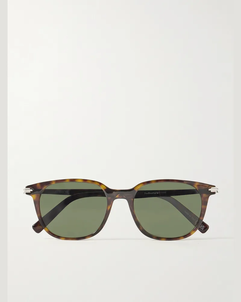 Dior DiorBlackSuit S12I Sonnenbrille mit eckigem Rahmen aus Azetat in Schildpattoptik Horn