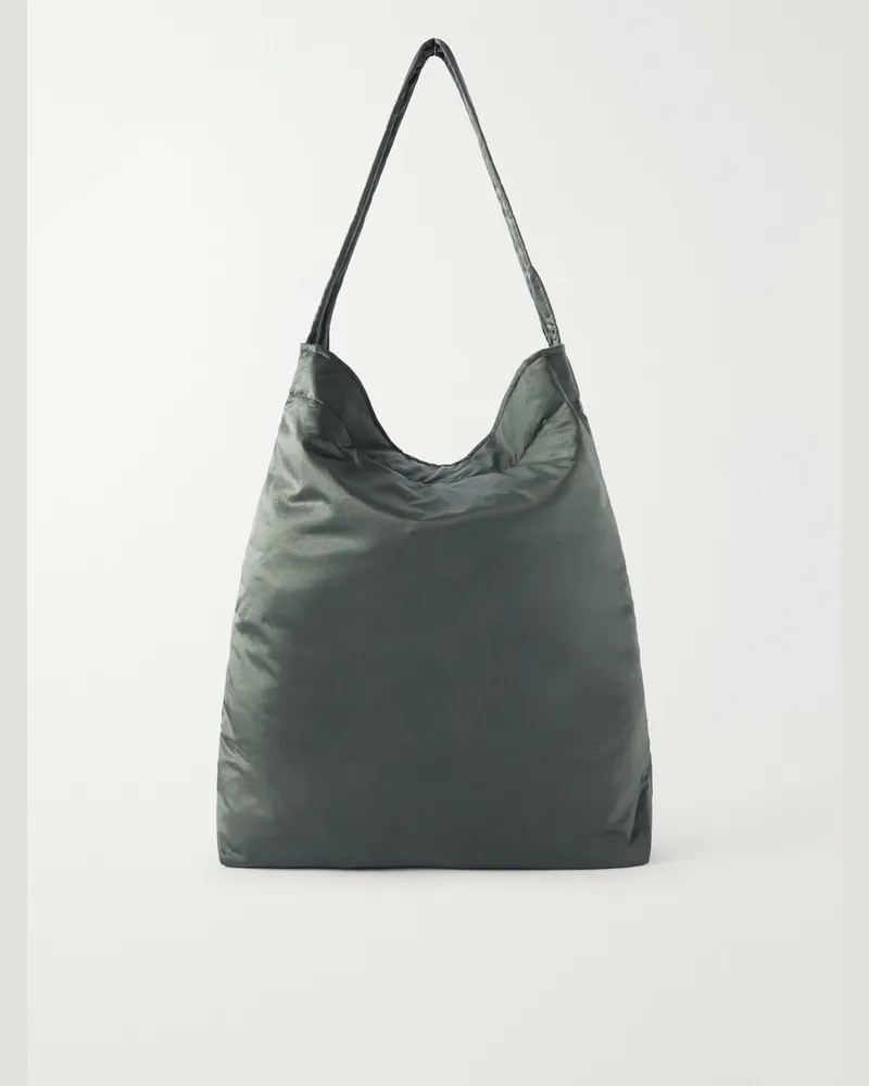 ATON Satin Tote Bag Green