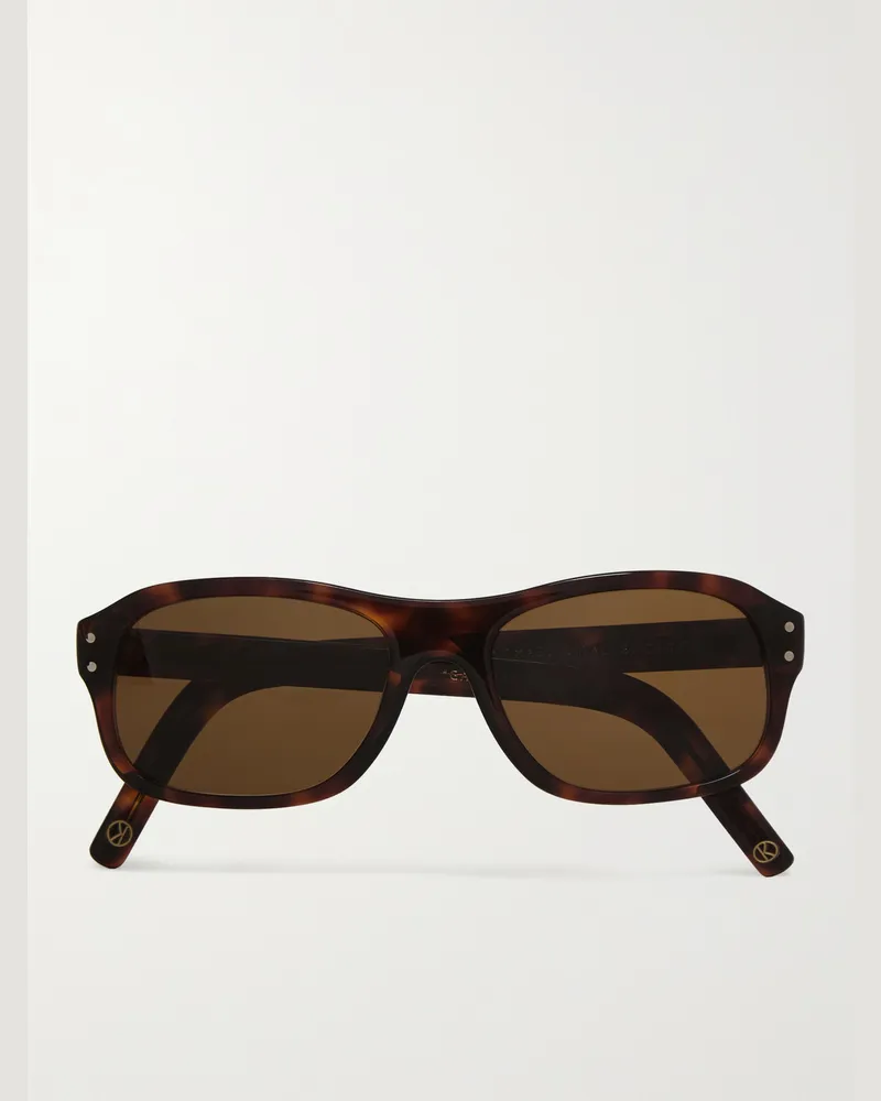 Kingsman Cutler and Gross Sonnenbrille mit eckigem Rahmen aus Azetat in Schildpattoptik Horn