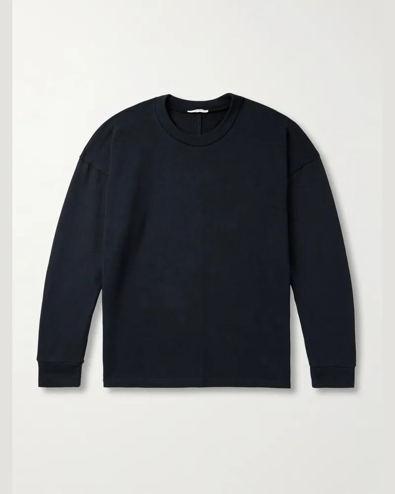 The Row Ezan Sweatshirt aus Baumwoll-Jersey Blau