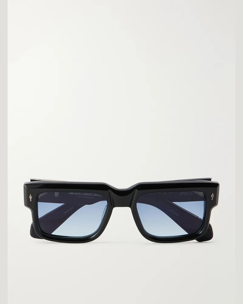 Jacques Marie Mage Hemmings Square-Frame Acetate Sunglasses Black