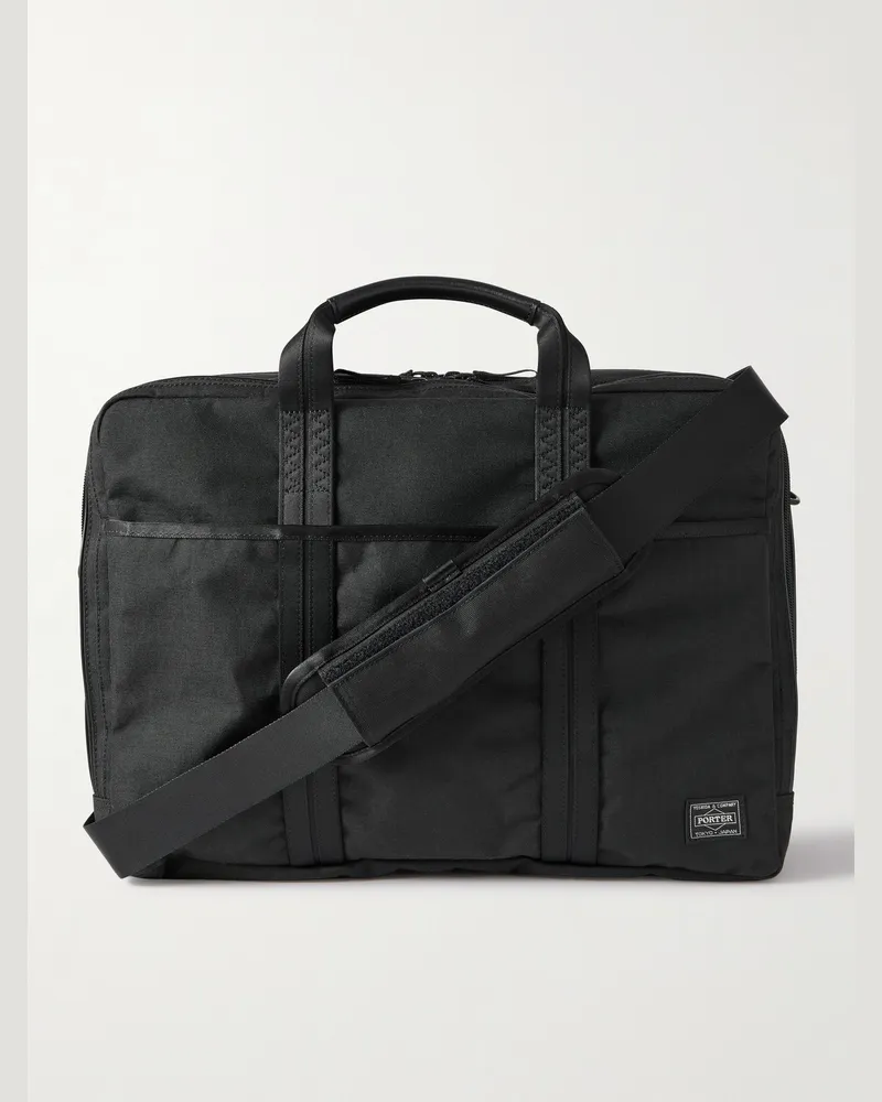 PORTER-YOSHIDA & CO Hybrid 3WAY Convertible CORDURA® Nylon Briefcase Black