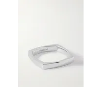 Level Ring aus rhodiniertem Silber
