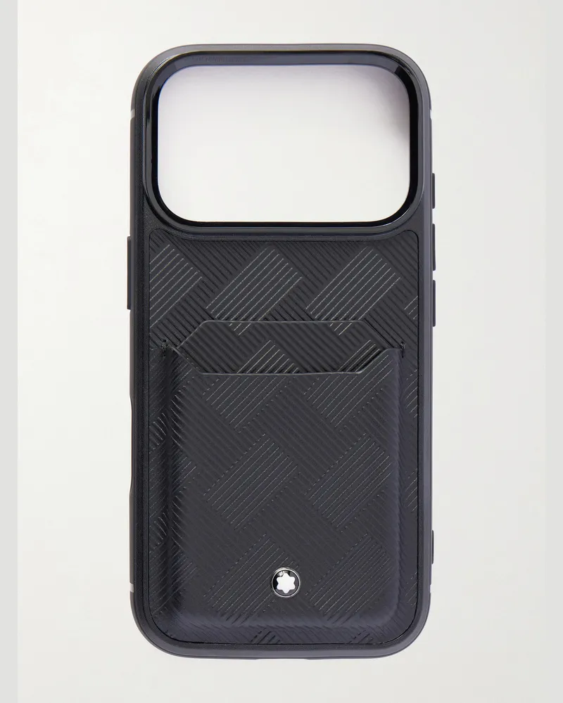 Montblanc Extreme 3.0 Hülle für iPhone 17 Pro aus Leder Schwarz