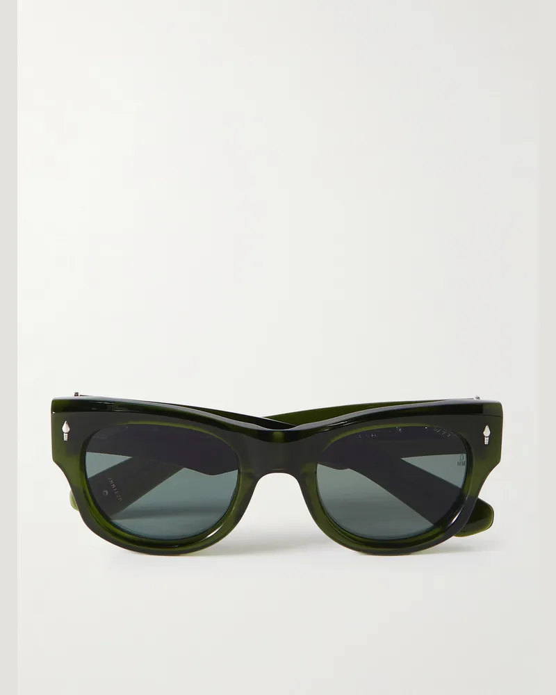 Jacques Marie Mage Truckee Sonnenbrille mit D-Rahmen aus Azetat Grün