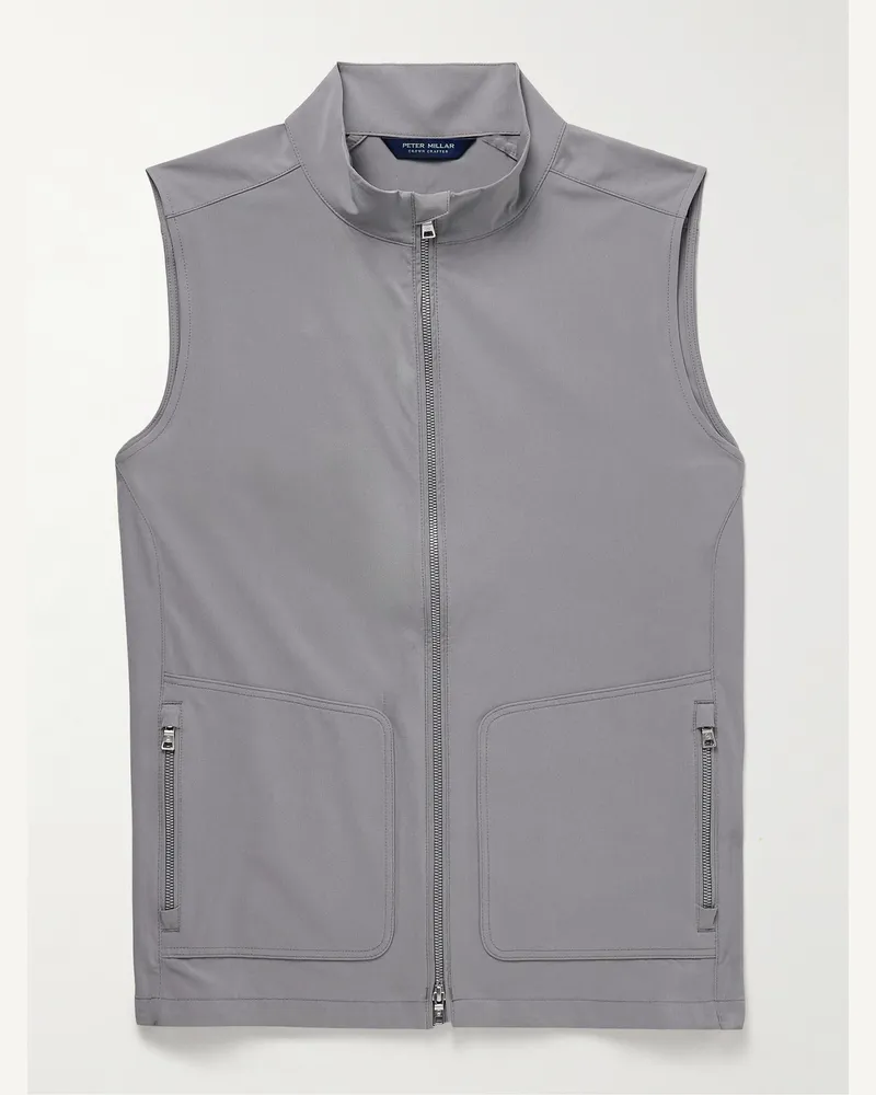Peter Millar Contour Weste aus recyceltem Stretch-Jersey Grau