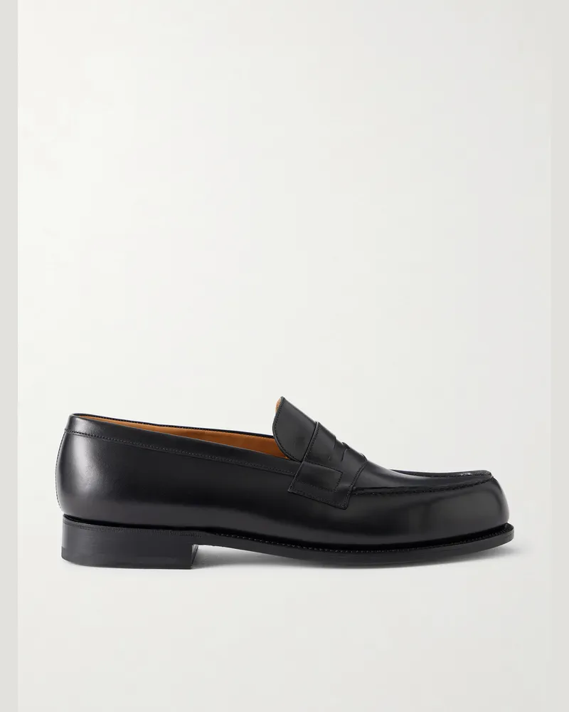 JM Weston 180 Leather Loafers Black
