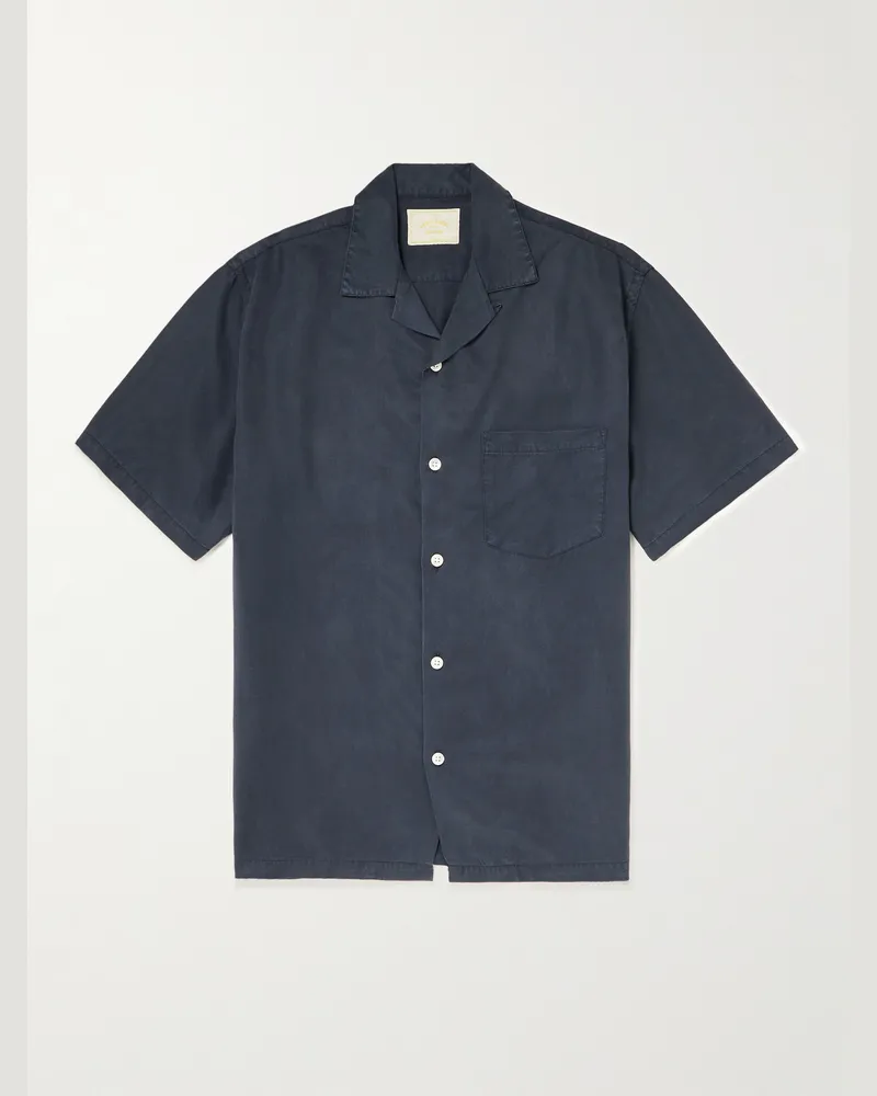 Portuguese Flannel Dogtown Hemd aus Tencel™ Lyocell mit wandelbarem Kragen Blau