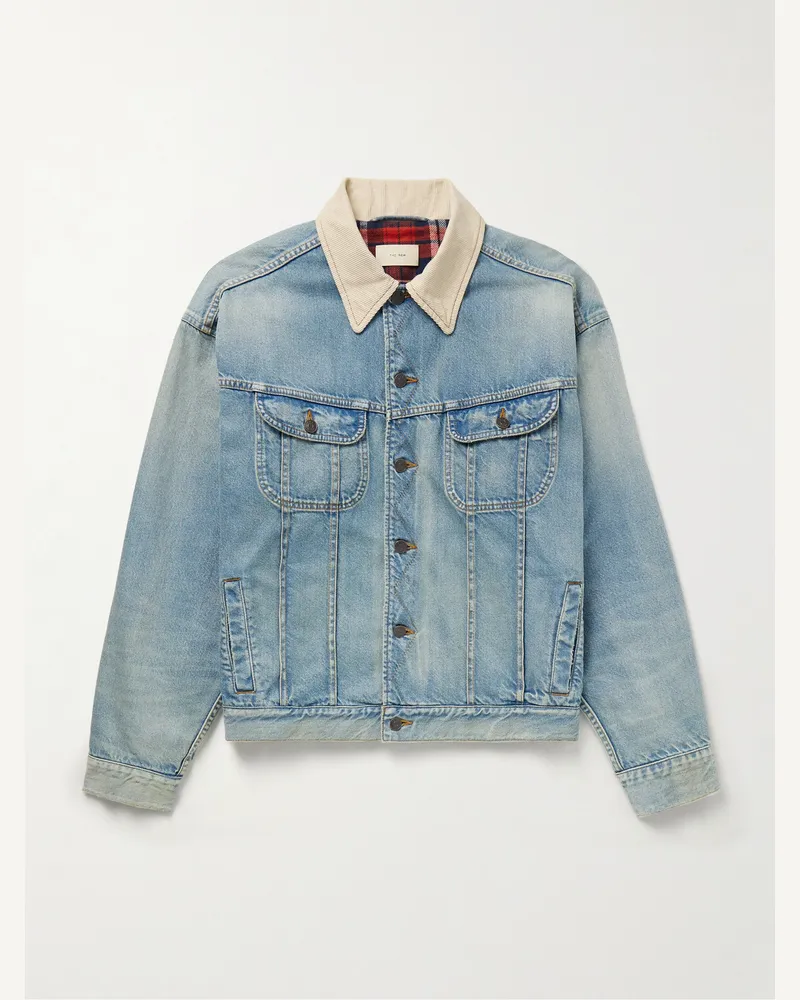 The Row Joret Jeansjacke mit Cordkragen Blau