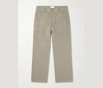 Edward Straight-Leg Cotton and Cashmere-Blend Corduroy Trousers