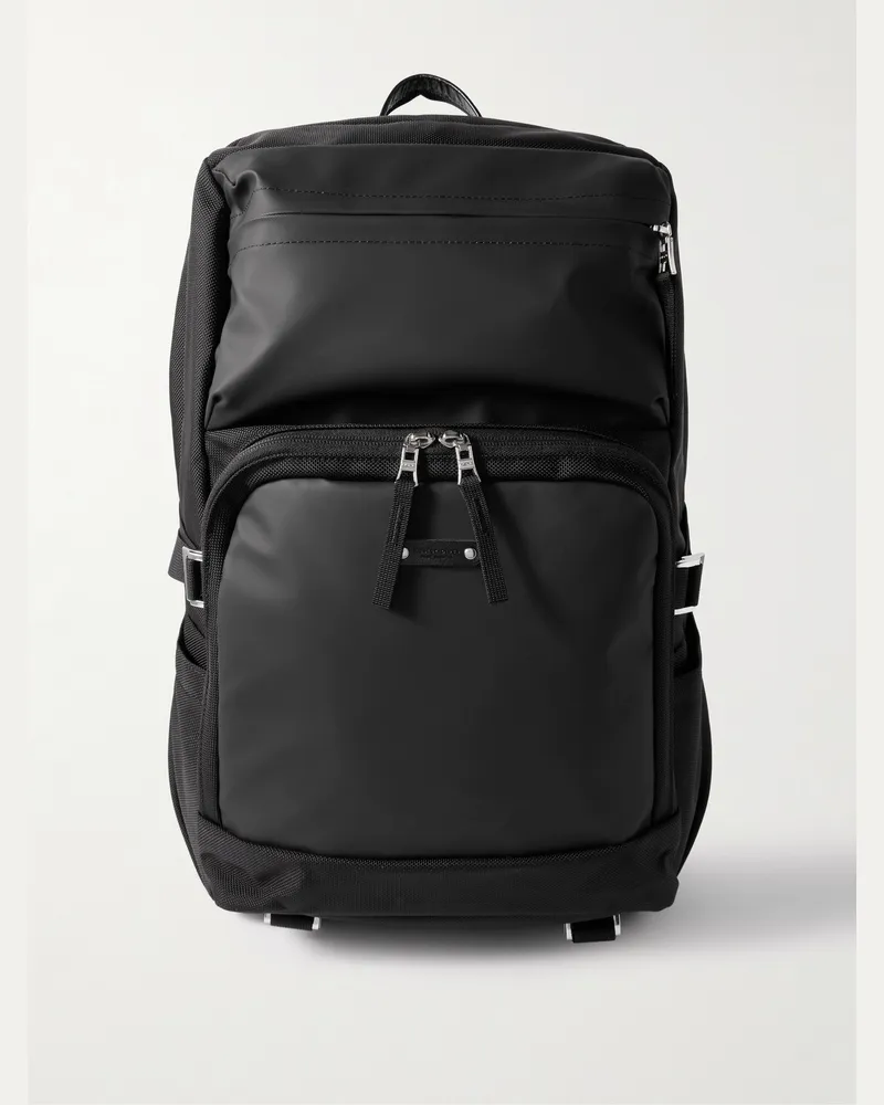 MASTER PIECE Spec Rucksack aus „Mastertex-09™“-Material und Leder mit CORDURA®-Besatz Schwarz