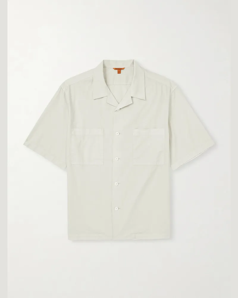 BARENA Solana Hemd aus Baumwollpopeline mit Reverskragen Neutral