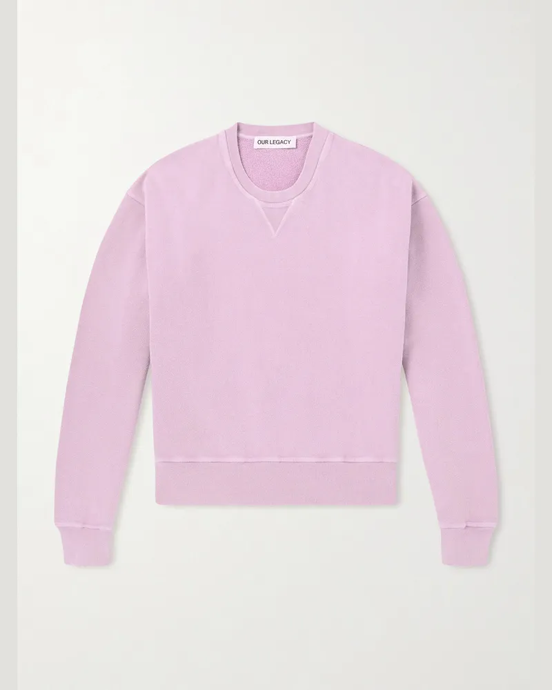 Our Legacy Base verkürztes Sweatshirt aus Baumwoll-Jersey Pink