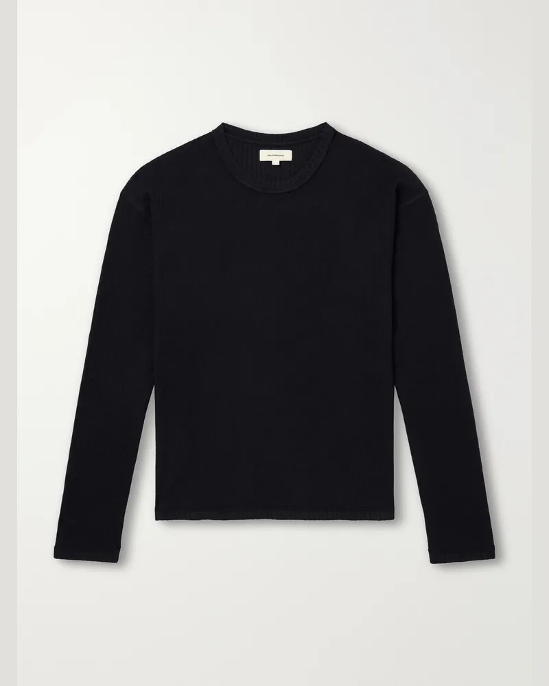 Mfpen Ribbed Organic Cotton Sweater Black
