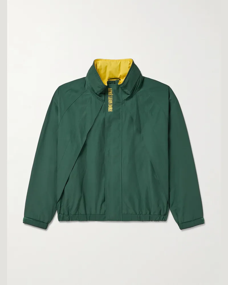 Aimé Leon Dore Jacke aus Shell aus einer Baumwollmischung mit Logostickerei Grün