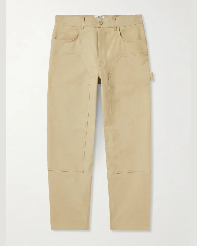 AGOLDE RSVP GALLERY Ewing gerade geschnittene Carpenter-Hose aus Baumwoll-Twill Neutral