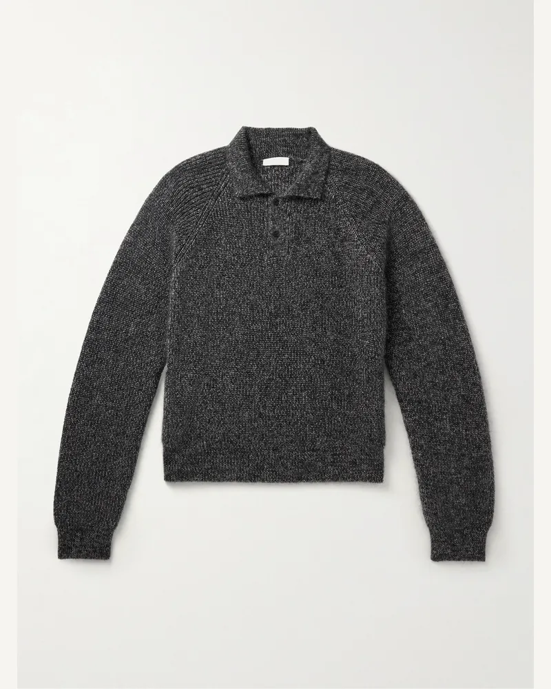 The Row Jora Pullover aus einer Mohair-Seidenmischung mit Polokragen Grau