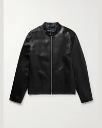 Rag & Bone Café Racer Lederjacke Schwarz