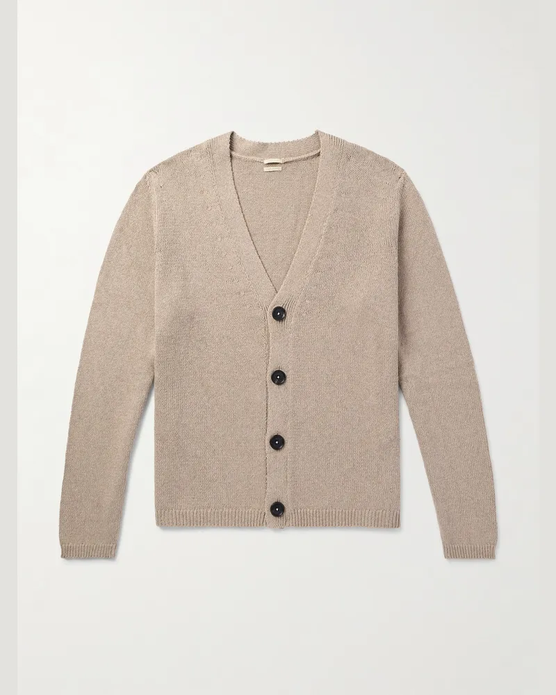 Massimo Alba Tony Cardigan aus einer Baumwoll-Seidenmischung Neutral