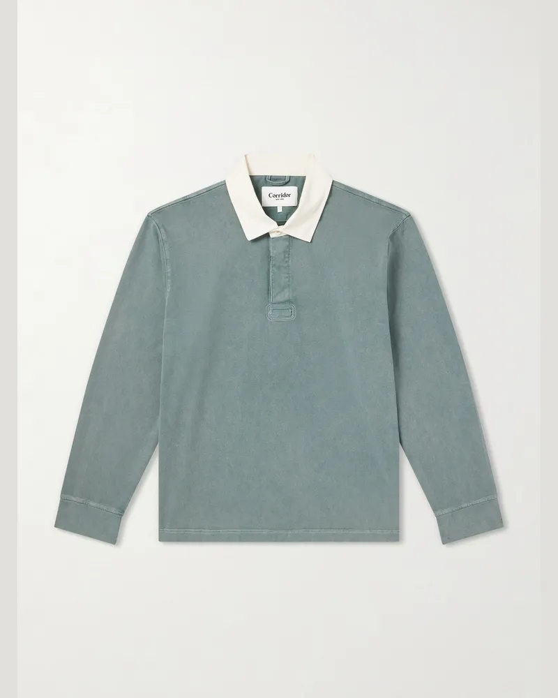 Corridor Cotton-Jersey Polo Shirt Green
