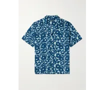Roberto Hemd aus Leinen mit Blumenprint und Reverskragen