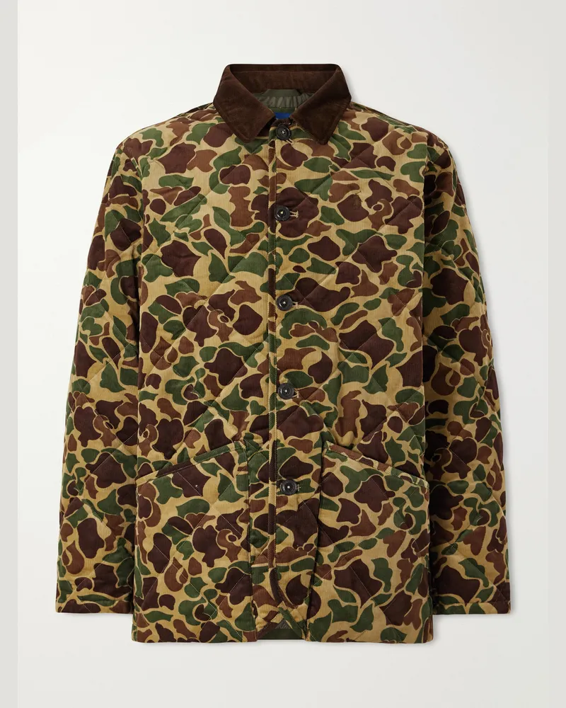 Ralph Lauren Logo-Embroidered Quilted Cotton-Corduroy Jacket Multi