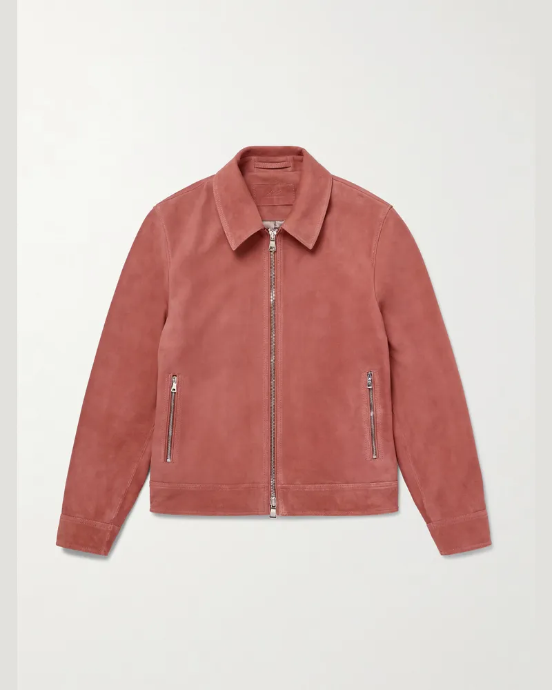 MR P. Jacke aus Veloursleder Rot
