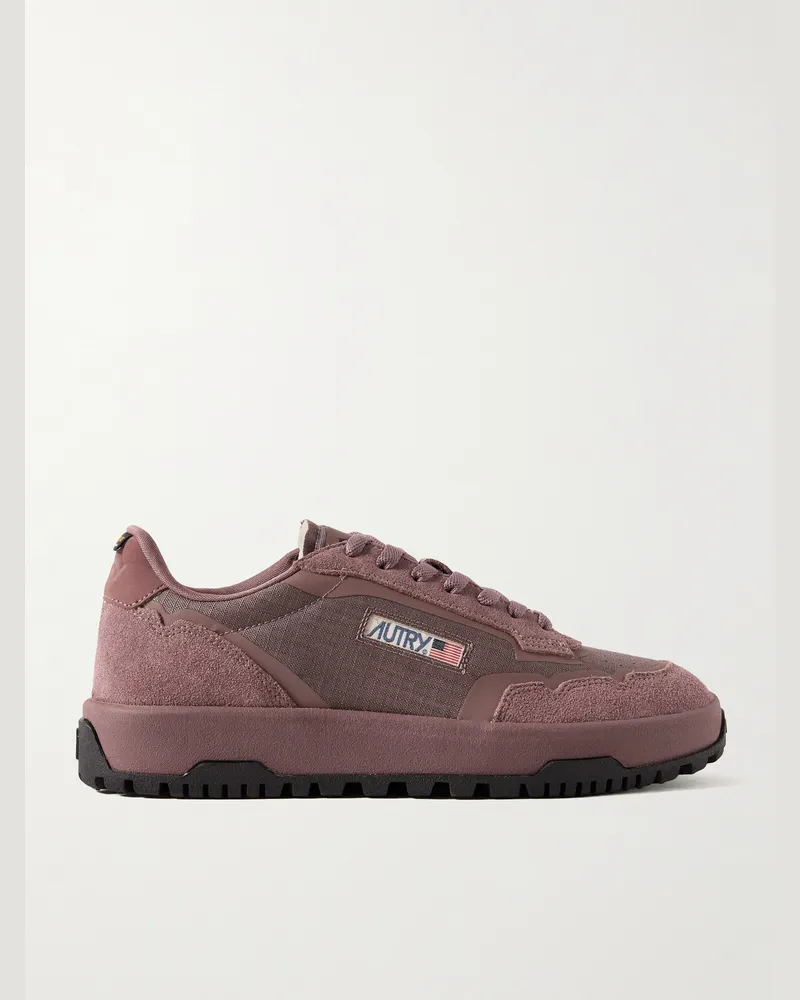 AUTRY Wildpace Sneakers aus Veloursleder und CORDURA®-Ripstop mit Besatz aus Nubukleder und Gummi Lila