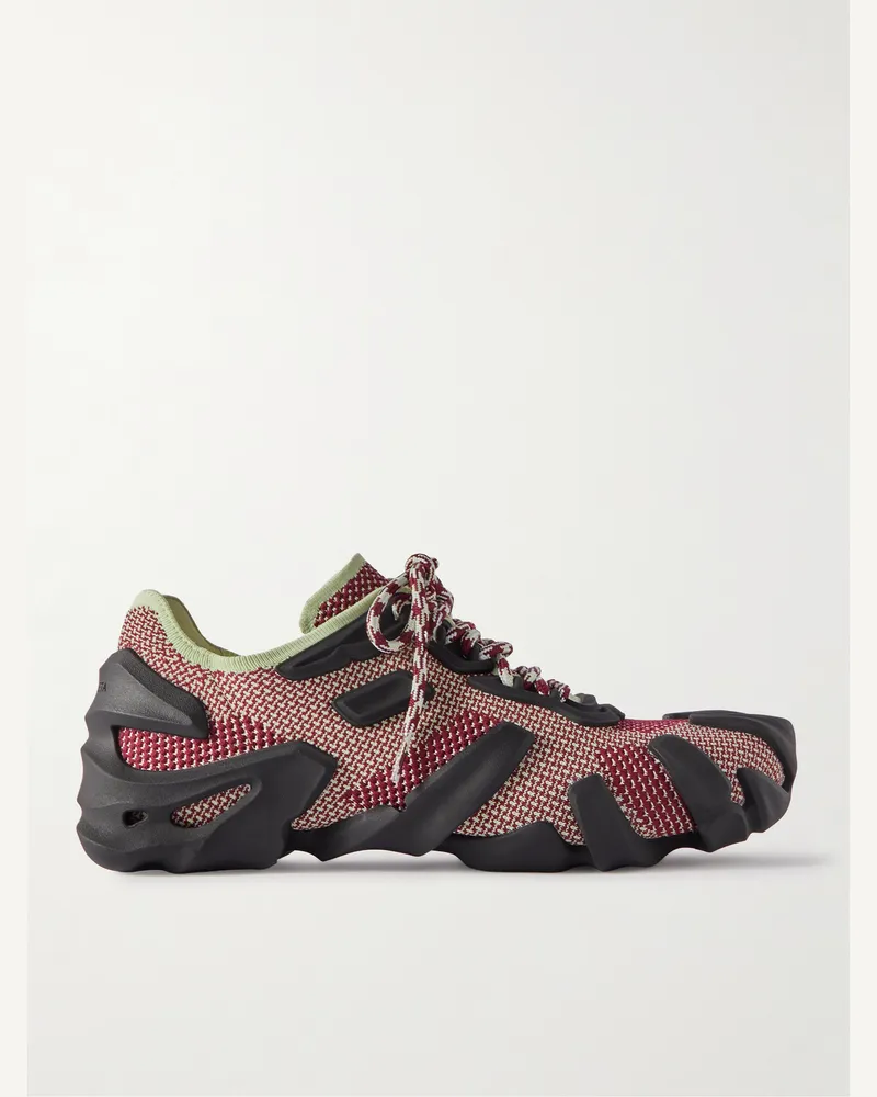 Bottega Veneta Flex Sneakers aus Stretch-Strick mit Gummibesatz Rot