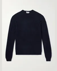 Boglioli Schmal geschnittener Pullover aus einer Woll-Kaschmirmischung Blau