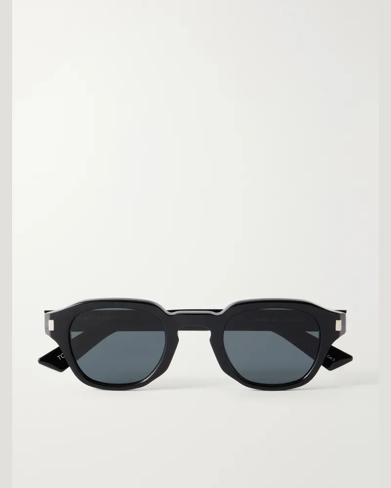 Saint Laurent SL 946 Round-Frame Recycled-Acetate Sunglasses Black